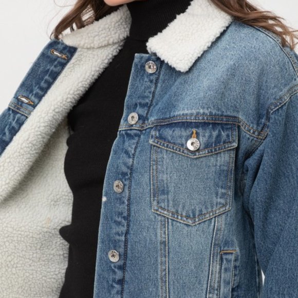 Sherpa Denim Jacket - Picture 1 of 5